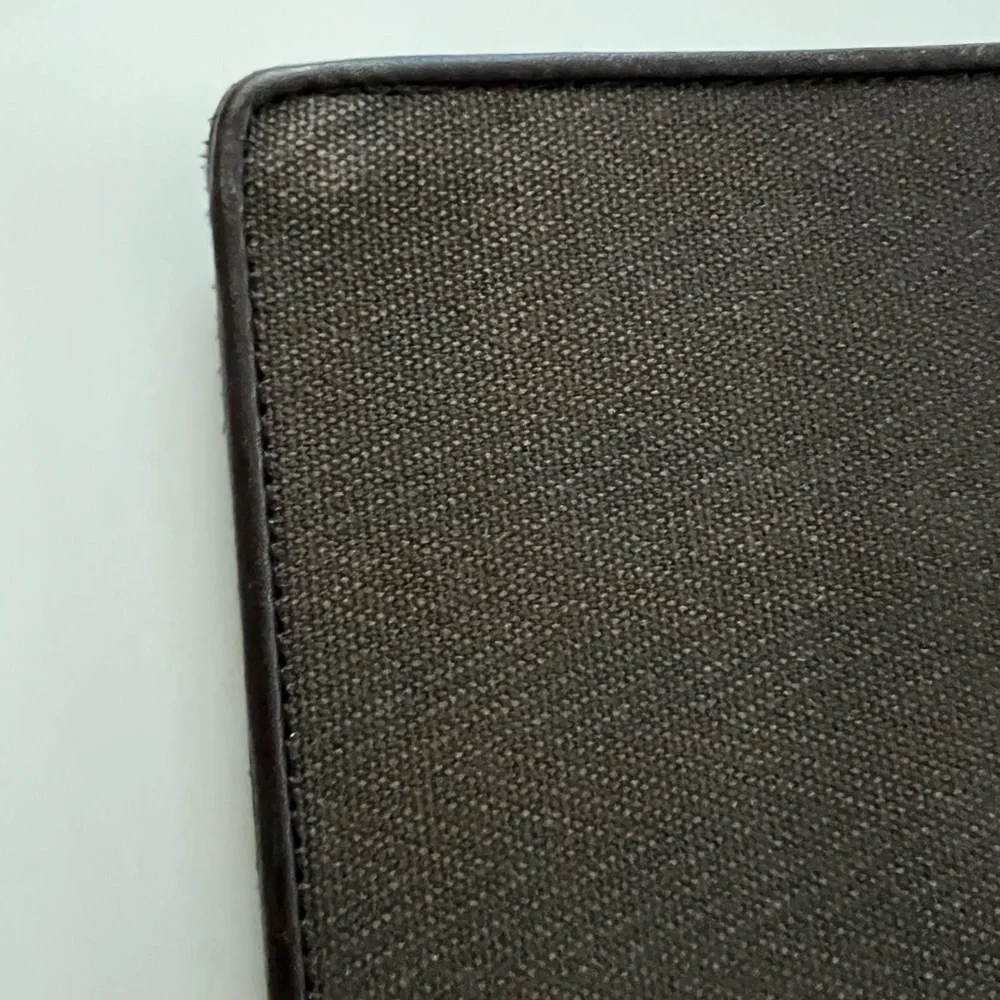 Cambridge Brown Leather Canvas Portfolio Brown